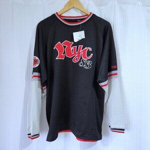 NYC South Central Sweater Top Men's LG Long Sleeve Black Athletic Works NWT